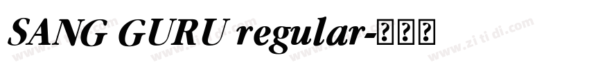 SANG GURU regular字体转换